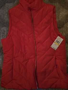 Red Quilted Puffer Vest